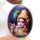 KRISHNA BIG PENDANT SUPREME GOD OF COMPASSION TENDERNESS AND LOVE AMULET LOCKET
