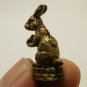 TINY LUCKY RABBIT HOLD MONEY THAI MINI FIGURINE STATUE BLESS AMULET MAGIC BUNNY