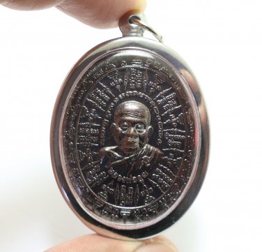 LP KOON BIG COIN THAI BUDDHA MAHA YANT LUCKY PENDANT AMULET MULTIPLY MONEY RICH