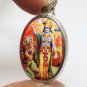 LORD VISHNU BLESS ARJUNA BIG PENDANT MAHABHARATA BHAGAVAD GITA HINDU GOD AMULET