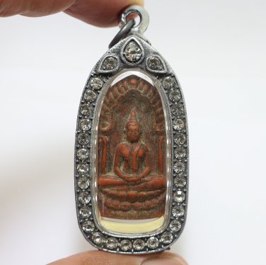 PHRA YODKHUNPHOL LOPBURI BIG PENDANT BACK YANTRA THAI 1950s BUDDHA LUCKY AMULET