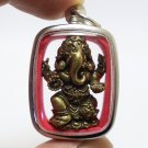 LORD GANESHA 3 FACES PENDANT GOD OF SUCCESS GANESH HINDU DEITY BLESSED AMULET