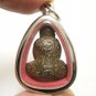 LP KRON PIDTA METAL 1960s CLOSE EYES BUDDHA CRON TOK RAJA THAI LUCKY PENDANT (2)