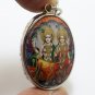 LORD VISHNU LAKSHMI BIG PENDANT PRESERVER GOD LAXMI DEVI HINDU MIRACLE NECKLACE