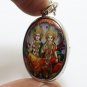 LORD VISHNU LAKSHMI BIG PENDANT PRESERVER GOD LAXMI DEVI HINDU MIRACLE NECKLACE