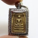 SMALL PHRA SOMDEJ RAKANG BLESS 1962 BACK AJAN TOH TEACH KING RAMA5 THAI AMULET 9