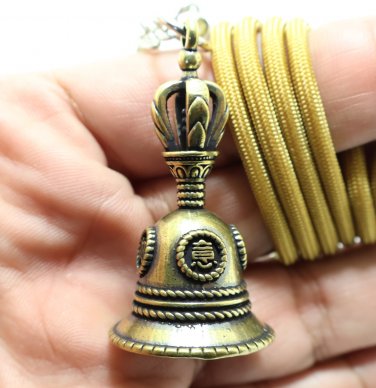 MAGIC TIBETAN BELL VAJRA DORJE AMULET PROTECTION TIBET BUDDHA PENDANT NECKLACE