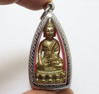PHRA GRING LP TIM BLESSED 1975 KRING THAI HEAL GOOD HEALTH BUDDHA 2518 PENDANT 2