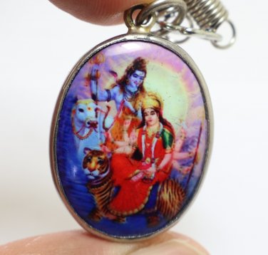 LORD SHIVA MAHADEV MAA DURGA UMA DEVI SHAKTI BLESSED OM PENDANT LOCKET NECKLACE