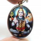 LORD SHIVA MAHADEV OM NONTHI BIG PENDANT PARVATI GANESHA HINDU GOD SIVA LOCKET