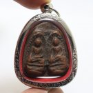 PHRA ROD KOO DOUBLE MIRACLE THAI LUMPHUN BUDDHA LUCKY AMULET STRONG PROTECTION