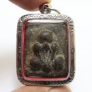 PHRA PIDTA GRADUK PHII BLACK AMULET 1942 CLOSE EYE BUDDHA THAI ANTIQUE PENDANT 2