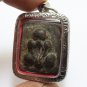 PHRA PIDTA GRADUK PHII BLACK AMULET 1942 CLOSE EYE BUDDHA THAI ANTIQUE PENDANT 2