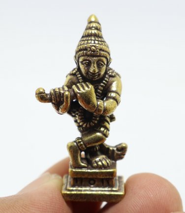 KRISHNA MINI HINDU AMULET GOD OF COMPASSION TENDERNESS & LOVE VISHNU 8TH AVATAR