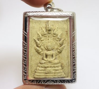 PHRA NAKPROK  BACK YANT BLESS 1977 BIG PENDANT THAI HEALING AMULET SUCCESS LUCKY