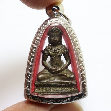 PHRA SAMADHI BUDDHA LP POOT THANIYO 1995 THAI AMULET WIN LUCKY RICH SIAM PENDANT