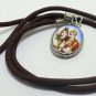 LORD SHIVA MAHADEV MAA PARVATI UMA DEVI SHAKTI BLESS OM PENDANT LOCKET NECKLACE