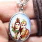 LORD SHIVA MAHADEV MAA PARVATI UMA DEVI SHAKTI BLESS OM PENDANT LOCKET NECKLACE