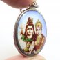 LORD SHIVA MAHADEV MAA PARVATI UMA DEVI SHAKTI BLESS OM PENDANT LOCKET NECKLACE