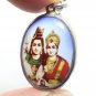 LORD SHIVA MAHADEV MAA PARVATI UMA DEVI SHAKTI BLESS OM PENDANT LOCKET NECKLACE