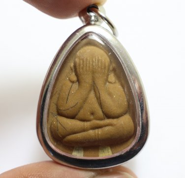 PHRA PIDTA LP TOH 2 TAKRUT BLESSED 1978 PITA BUDDHA YANT SUCCESS RICH PENDANT 2