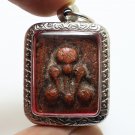 PHRA PIDTA GRADUK PHII RED AMULET BLESSED IN 1942 CLOSE EYES BUDDHA THAI PENDANT