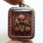 PHRA PIDTA GRADUK PHII RED AMULET BLESSED IN 1942 CLOSE EYES BUDDHA THAI PENDANT