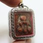 PHRA PIDTA GRADUK PHII RED AMULET BLESSED IN 1942 CLOSE EYES BUDDHA THAI PENDANT
