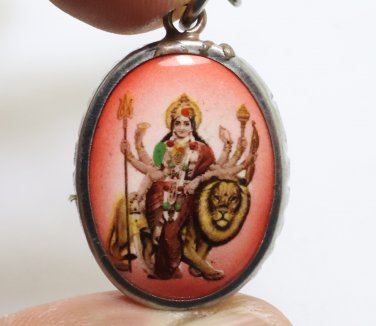 DURGA KALI KALIKA UMA DEVI GODDESS SHAKTI HINDU BLESS OM FUJII KAZE OHM PENDANT