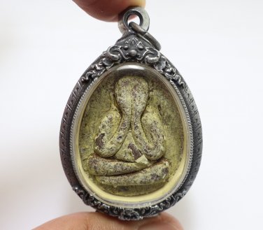 PHRA PIDTA JUMBO 2 LP TOH BLESS 1977 - 1980 PITTA BUDDHA YANT LUCKY RICH PENDANT