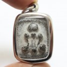 PHRA PIDTA GRADUK PHII BLACK AMULET 1942 CLOSE EYES BUDDHA THAI ANTIQUE PENDANT