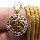 OM HINDU GOD SIGN COLORFUL CRYSTAL PENDANT NECKLACE DEITY AUM ENERGIZED AMULET OM HINDU GOD SIGN COLORFUL CRYSTAL PENDANT NECKLACE DEITY AUM ENERGIZED AMULET