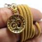 OM HINDU GOD SIGN COLORFUL CRYSTAL PENDANT NECKLACE DEITY AUM ENERGIZED AMULET