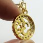 OM HINDU GOD SIGN COLORFUL CRYSTAL PENDANT NECKLACE DEITY AUM ENERGIZED AMULET