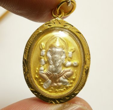 LORD GANESHA GANESH GANAPATI VINAYAKA OM HINDU AMULET SUCCESS GOD LUCKY PENDANT
