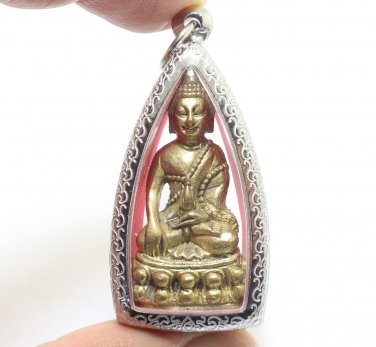 PHRA GRING LP TIM BLESSED 1975 KRING THAI HEAL GOOD HEALTH BUDDHA 2518 PENDANT 1