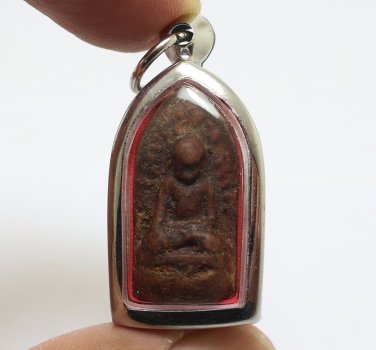 RED PHRA ROD BENJAPAKEE THAI BUDDHA LUCKY RICH MONEY AMULET PROTECTION PENDANT