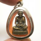 LP MOON MINI STATUE BLESSED IN 1999 THAI AMULET PENDANT LUCKY RICH WEALTH MONEY