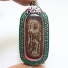 RED PHRA LEELA BUDDHA LUCKY PENDANT THAI RARE ANTIQUE POWERFUL PROTECTION AMULET