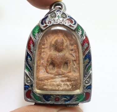 RED PHRA SOOMGOR POWERFUL ANTIQUE THAI BUDDHA AMULET MONEY RICH LUCKY SUCCESS