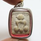 PHRA PIDTA GRADUK PHII WHITE AMULET 1942 CLOSE EYES BUDDHA THAI ANTIQUE PENDANT