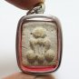 PHRA PIDTA GRADUK PHII WHITE AMULET 1942 CLOSE EYES BUDDHA THAI ANTIQUE PENDANT