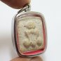 PHRA PIDTA GRADUK PHII WHITE AMULET 1942 CLOSE EYES BUDDHA THAI ANTIQUE PENDANT