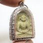 WHITE PHRA SOOMGOR POWERFUL ANTIQUE THAI BUDDHA AMULET MONEY RICH LUCKY SUCCESS