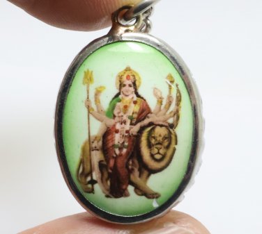 DURGA KALI KALIKA UMA DEVI GODDESS HINDU BLESSED OM FUJII KAZE PENDANT NECKLACE