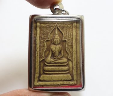 LP MOON BLESSED 2000 PHRA SOMDEJ OPEN CURTAIN POR KUAY MAGIC YANT THAI AMULET 5