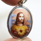 JESUS CHRIST SACRED HEART BACK CROSS FAITH DEVOTION SACRIFICE GUIDANCE PENDANT