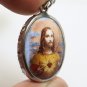 JESUS CHRIST SACRED HEART BACK CROSS FAITH DEVOTION SACRIFICE GUIDANCE PENDANT