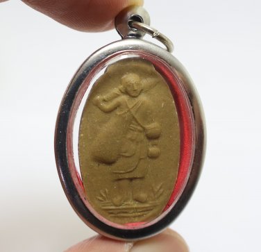 PHRA SIVALI LP TOH BLESSED 1978 PENDANT SIVALEE BUDDHA YANT LUCKY TRADE RICH