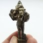 3 HEADS LORD GANESHA MINI AMULET GOD OF SUCCESS WISDOM GANESH HINDU METAL STATUE